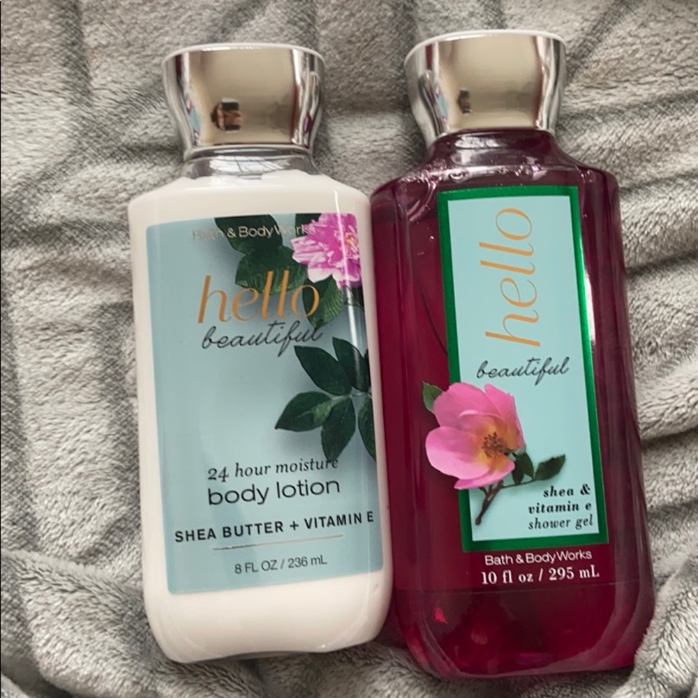 Body wash and body lotion